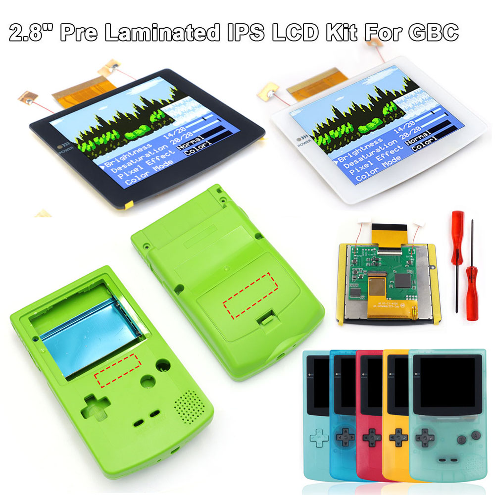 Game Boy Cartridge Holder - Schermo LCD IPS Laminato da 2.8