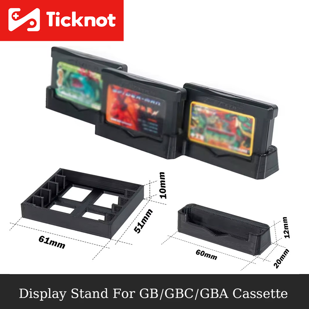 Game Boy Cartridge Holder - Supporto per Cartucce di Gioco Stampato