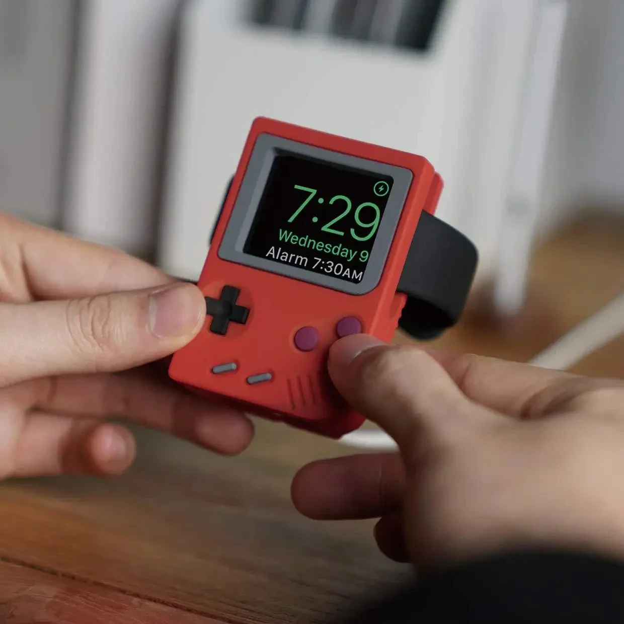 Retro Gaming Desk - Supporto in Silicone per Caricabatterie IWatch,