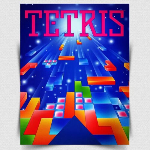 Game Retro Gaming - TETRIS METAL SIGN PLAQUE - Stampa